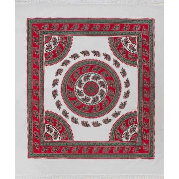 Silk Fashion Pestemal διπλό (220cm x 240cm) 9 κόκκινο