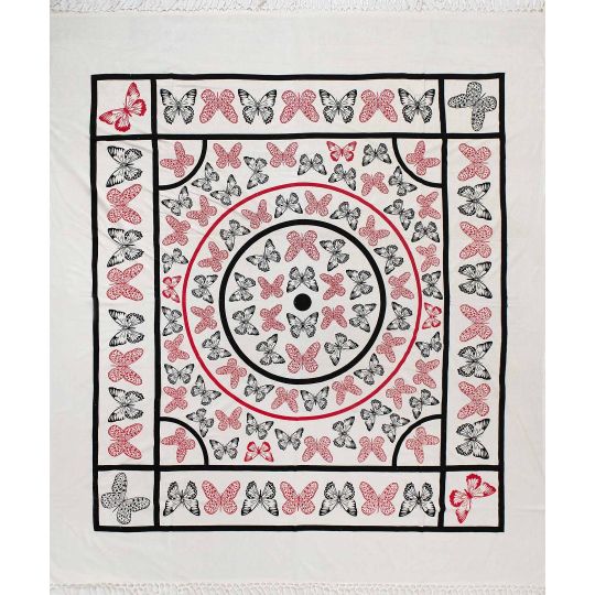 Silk Fashion Pestemal διπλό (220cm x 240cm) 13 κόκκινο