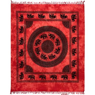 Silk Fashion Pestemal διπλό (220cm x 240cm) 18 κόκκινο