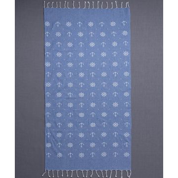 Silk Fashion Pestemal sf1755 (90cm x 180cm) μπλέ