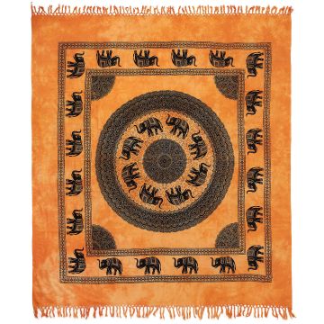 Silk Fashion Pestemal διπλό (220cm x 240cm) 19 πορτοκαλί