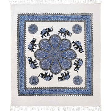 Silk Fashion Pestemal διπλό (220cm x 240cm) 21 μπλέ