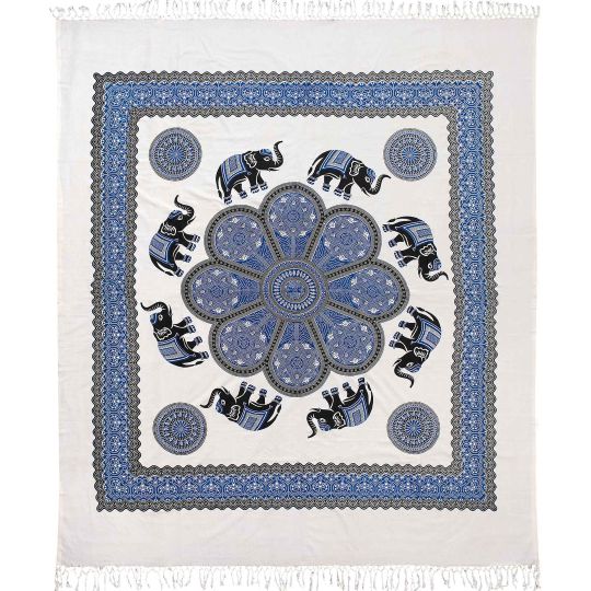 Silk Fashion Pestemal διπλό (220cm x 240cm) 21 μπλέ