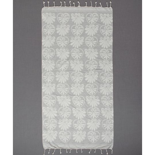 Silk Fashion Pestemal sf07 (90cm x 180cm) ανοιχτό γκρί