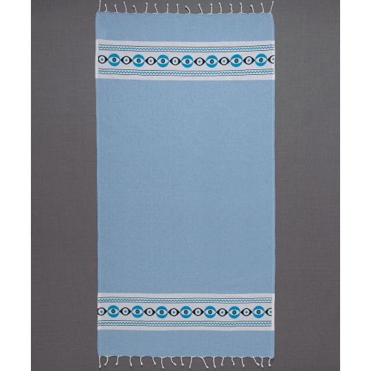 Silk Fashion Pestemal nkp707 (90cm x 180cm) σιέλ