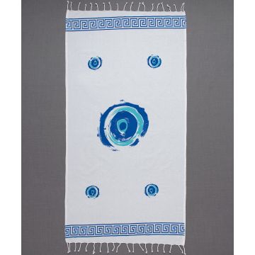 Silk Fashion Pestemal nkp710 (90cm x 180cm) λευκό