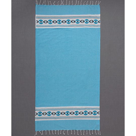 Silk Fashion Pestemal με πετσέτα nkp707 (90cm x 180cm) τυρκουάζ