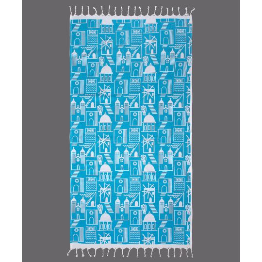 Silk Fashion Pestemal nkp540 (90cm x 180cm) τυρκουάζ