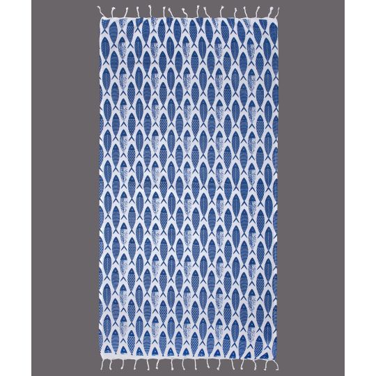 Pestemal nkp539 (90cm x 180cm) μπλέ ροαγιάλ