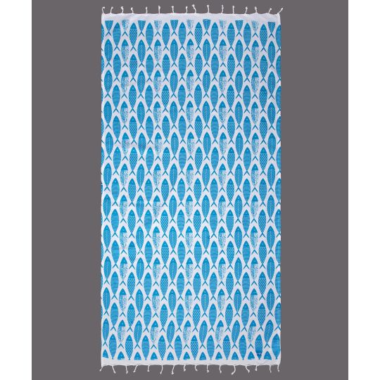 Pestemal nkp539 (90cm x 180cm) τυρκουάζ