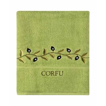Πετσέτα Σώματος ( 70cm x 140cm ) Πράσινο με κλαδί ΚΕΡΚΥΡΑ