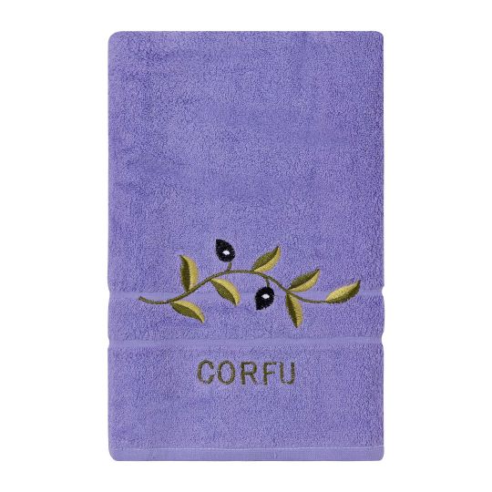 Πετσέτα Προσώπου ( 50cm x 100cm ) Μωβ με κλαδί ΚΕΡΚΥΡΑ