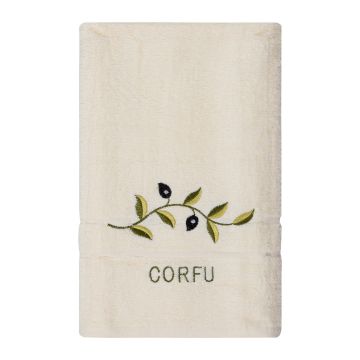 Πετσέτα Σώματος ( 70cm x 140cm ) Εκρού με κλαδί ΚΕΡΚΥΡΑ