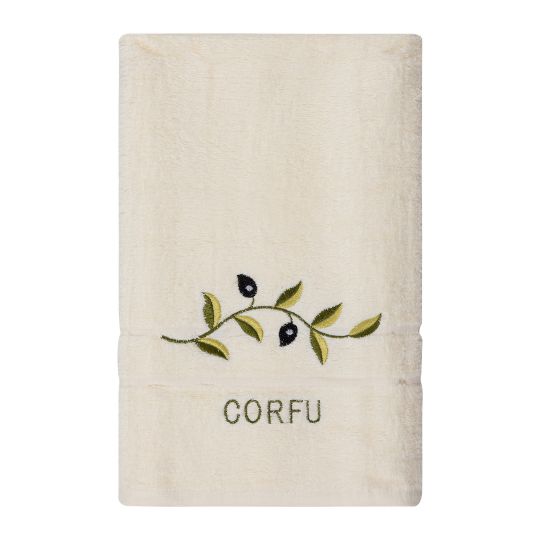 Πετσέτα Σώματος ( 70cm x 140cm ) Εκρού με κλαδί ΚΕΡΚΥΡΑ
