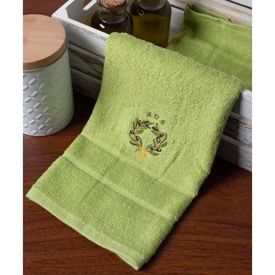 Πετσέτα Προσώπου ( 50cm x 100cm ) Πράσινο με Στεφάνι ΚΩΣ