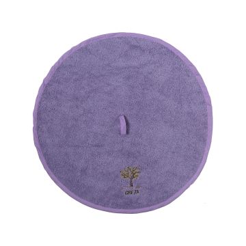 Στρογγυλή πετσέτα με κρεμαστράκι (48cm) λιλά ΚΡΗΤΗ