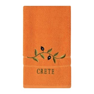 Πετσέτα Σώματος ( 70cm x 140cm ) Πορτοκαλί με κλαδί ΚΡΗΤΗ