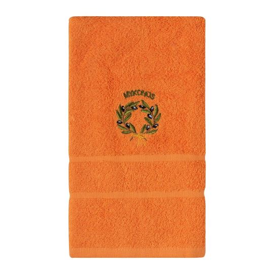 Πετσέτα Προσώπου (50cm x 100cm) Πορτοκαλί με Στεφάνι ΜΥΚΟΝΟΣ