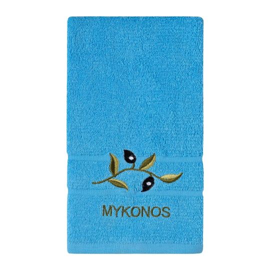 Πετσέτα Προσώπου (50cm x 100cm) Μπλε με Κλαδί ΜΥΚΟΝΟΣ
