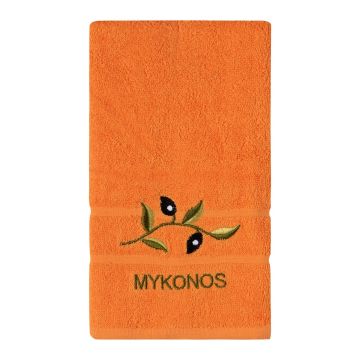 Πετσέτα Σώματος ( 70cm x 140cm ) Πορτοκαλί με κλαδί ΜΥΚΟΝΟΣ