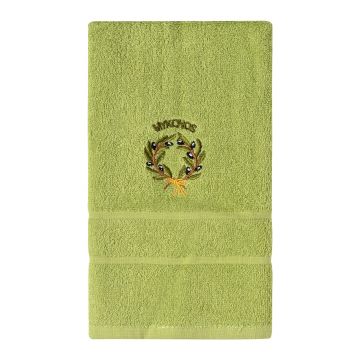 Πετσέτα Σώματος ( 70cm x 140cm ) Πράσινο με στεφάνι ΜΥΚΟΝΟΣ