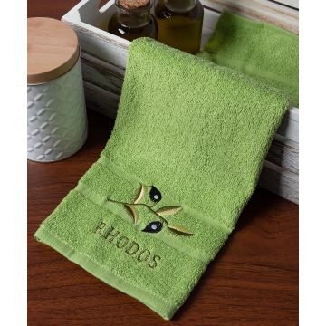 Πετσέτα Σώματος ( 70cm x 140cm ) Πράσινο με Κλαδί ΡΟΔΟΣ