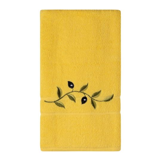 Silk Fashion Πετσέτα Προσώπου ( 50cm x 100cm ) Κίτρινο με κλαδί