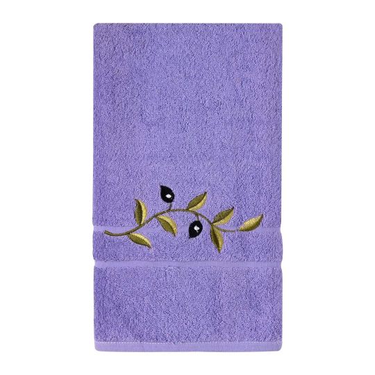 Silk Fashion Πετσέτα Προσώπου ( 50cm x 100cm ) Μωβ με κλαδί