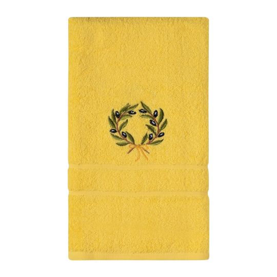Silk Fashion Πετσέτα Σώματος ( 70cm x 140cm ) Κίτρινο με στεφάνι