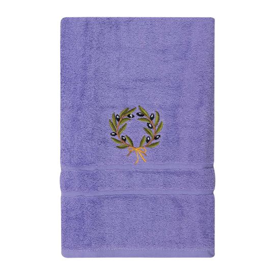 Silk Fashion Πετσέτα Προσώπου ( 50cm x 100cm ) Μωβ με στεφάνι