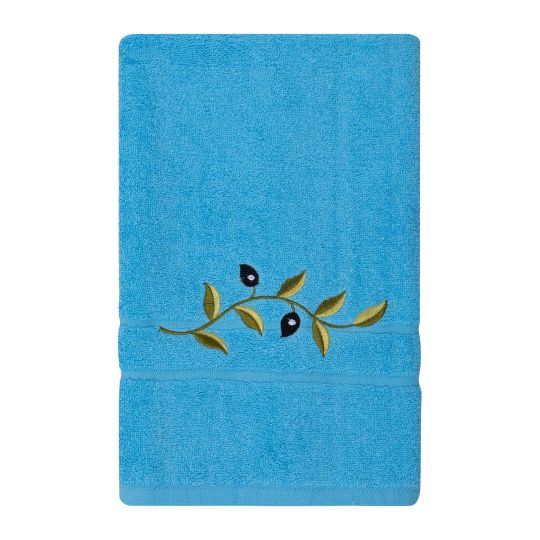 Silk Fashion Πετσέτα Προσώπου ( 50cm x 100cm ) Μπλε με κλαδί