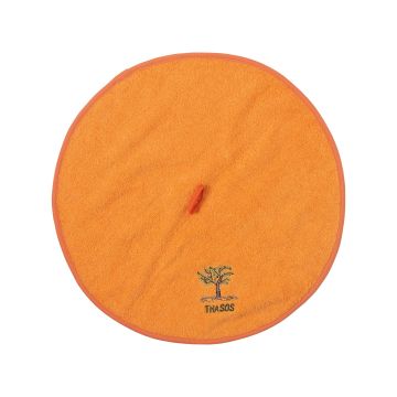 Στρογγυλή πετσέτα με κρεμαστράκι (48cm) πορτοκαλί Θάσος