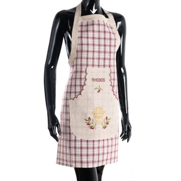 Ολόσωμη ποδιά 1312 (80cm x 55cm) κόκκινη RHODOS