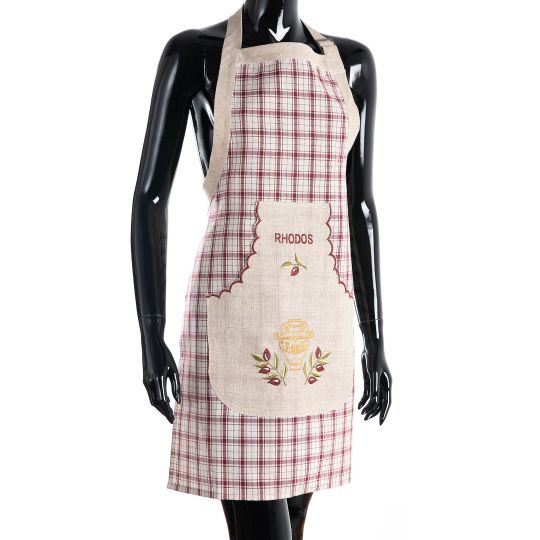 Ολόσωμη ποδιά 1312 (80cm x 55cm) κόκκινη RHODOS