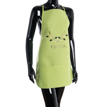 Ολόσωμη ποδιά BG23a (50cm x 70cm) πράσινη χρωματιστή ελιά CRETA