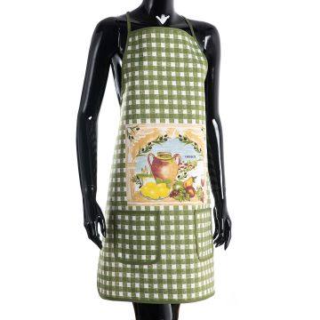 Ολόσωμη ποδιά στάμπα πράσινη (64cm x 78cm) GREECE