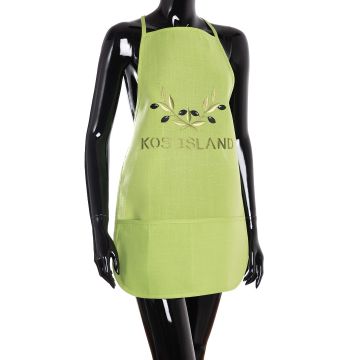 Ολόσωμη ποδιά BG23a (50cm x 70cm) πράσινη χρωματιστή ελιά KOS