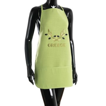 Ολόσωμη ποδιά BG23a (50cm x 70cm) πράσινη χρωματιστή ελιά GREECE