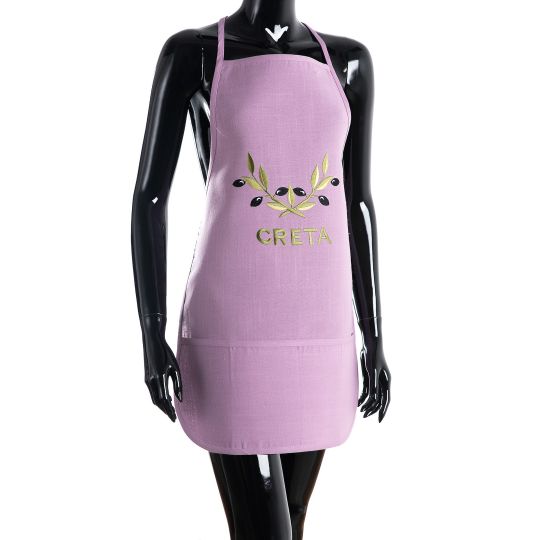 Ολόσωμη ποδιά BG23a (50cm x 70cm) λιλά χρωματιστή ελιά CRETA