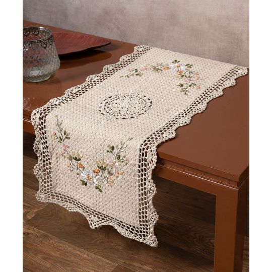 Τραβέρσα ροκοκό και πλεκτό (40cm x 90cm) 3509