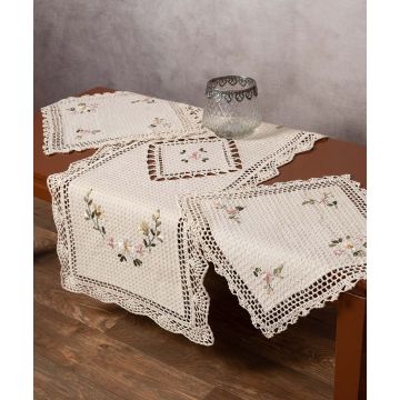 Σετ τριών τεμαχίων ροκοκό (45cm x 110cm + 2x40cm x 40cm) 3509 Σετ τριών τεμαχίων ροκοκό (45cm x 110cm + 2x40cm x 40cm) 3509