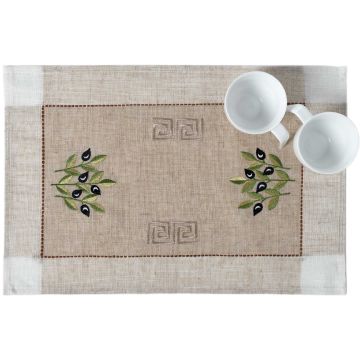 Silk Fashion Ντουζίνες (12 τεμάχια) σουπλά 2625 (35cm x 45cm) μαύρη ελιά