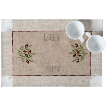 Silk Fashion Ντουζίνες (12 τεμάχια) σουπλά 2625 (35cm x 45cm) κόκκινη ελιά