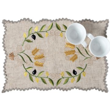 Silk Fashion Ντουζίνες (12 τεμάχια) σουπλά 8014 (30cm x 45cm) κίτρινο