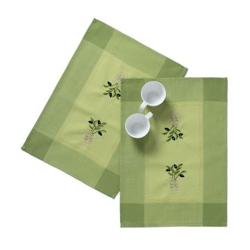 Silk Fashion Ντουζίνες (12 τεμάχια) σουπλά N1 (35cm x 50cm) πράσινο