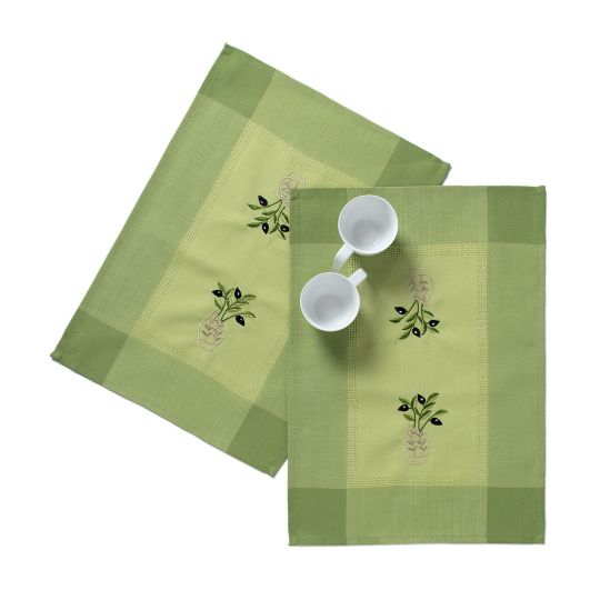 Silk Fashion Ντουζίνες (12 τεμάχια) σουπλά N1 (35cm x 50cm) πράσινο