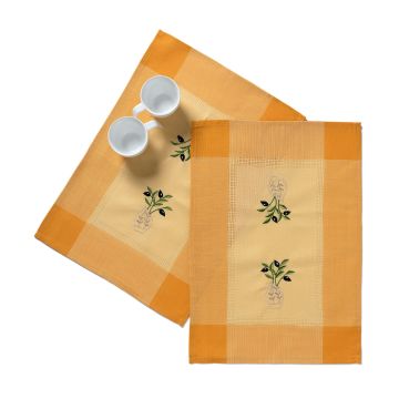 Silk Fashion Ντουζίνες (12 τεμάχια) σουπλά N1 (35cm x 50cm) κίτρινο