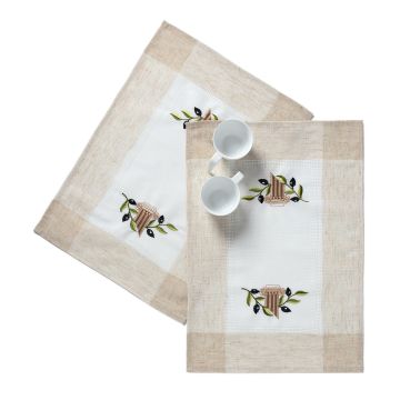 Silk Fashion Ντουζίνες (12 τεμάχια) σουπλά N3 (35cm x 50cm) ivory