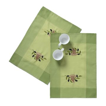 Silk Fashion Ντουζίνες (12 τεμάχια) σουπλά N3 (35cm x 50cm) πράσινο