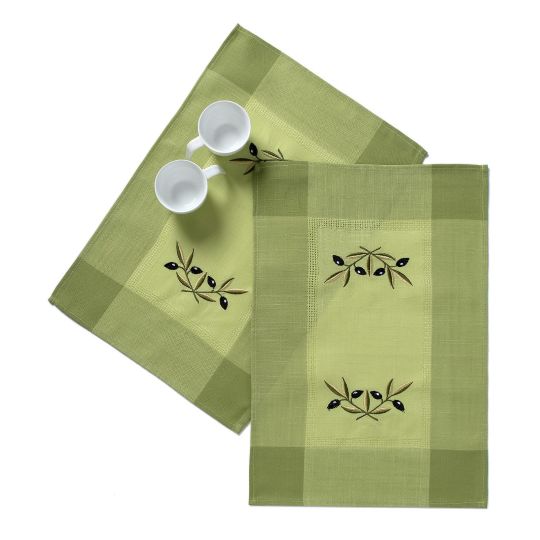 Silk Fashion Ντουζίνες (12 τεμάχια) σουπλά bg23a (35cm x 50cm) πράσινο μαύρη ελιά